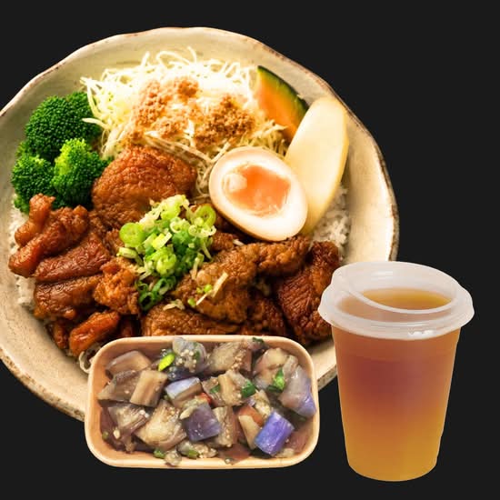 Braised Pork Rice Bowl Combo  紅燒肉盒飯套餐